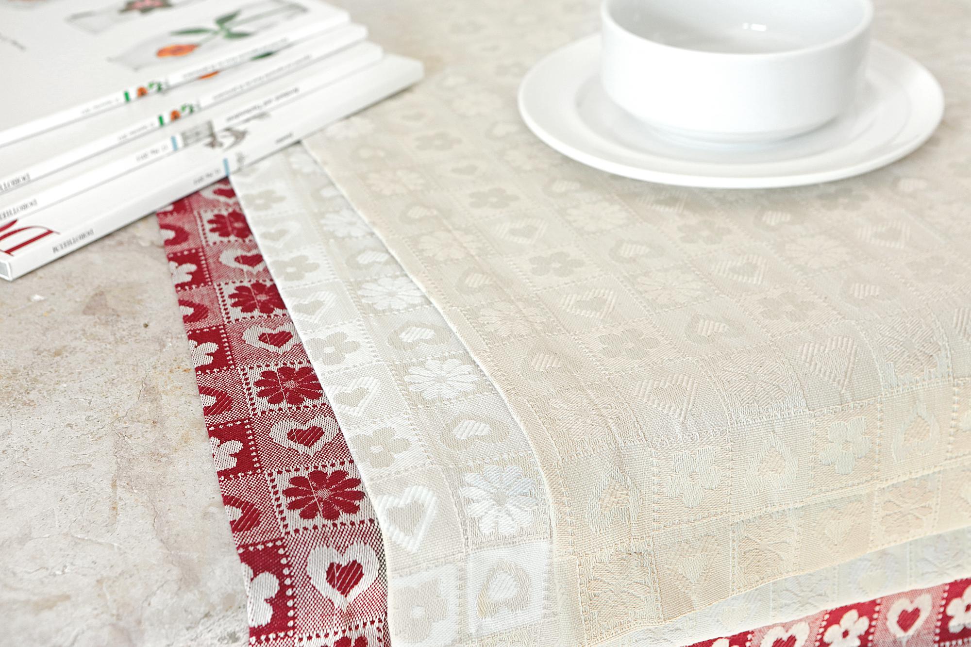 large editorial photo of embroidered table runner